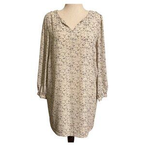 Lila Rose Tunic Style Dress Cream/Black Size 10